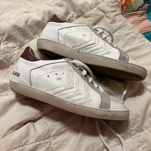 FREEBIRD By Steven Sneakers FB-818 Womens 9White Distressed Hidden Heel